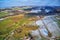 Aerial View of Amish Farmland in Pennsylvania