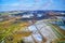 Aerial View of Amish Farmland in Pennsylvania