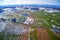 Aerial View of Amish Farmland in Pennsylvania