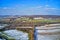 Aerial View of Amish Farmland in Pennsylvania