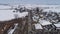 Aerial View of an Amish Winter Mud Sale in the Mud