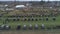 Aerial View of Amish Women Shopping for a Buggy at an Amish Mud Sale on a Cloudy Winter Day