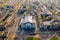 Aerial view of Amsterdam. Beautiful city panorama.