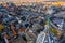 Aerial view of Amsterdam. Beautiful city panorama.
