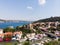 Aerial view of Anatolian Fortress in Istanbul Turkey / Anadolu Hisari