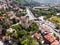 Aerial view of Anatolian Fortress in Istanbul Turkey / Anadolu Hisari