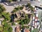 Aerial view of Anatolian Fortress in Istanbul Turkey / Anadolu Hisari / Birds Eye View.