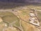 Aerial View on Anatolian Village with Clay roofs at Foothill of Mount Ararat in Eastern Anatolia, Turkey