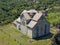 Aerial view the Ancient armenian Akhtala Monastery in the north part of Armenia