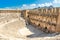 Aerial view of the ancient Aspendos amphitheater near Antalya city