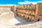 Aerial view of the ancient Aspendos amphitheater near Antalya city