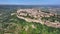 Aerial view of the ancient etruscan town of Orvieto on a sunny day, Umbria