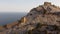 Aerial view of ancient Genoese fortress in Sudak, Crimea.