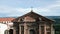 Aerial view of ancient Italian Church of Saint Martin in La Morra Piedmont