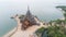 Aerial view ancient temple Sanctuary of Truth in Pattaya