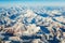 Aerial view of the Andes Mountains