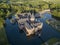 Aerial view of Anholt castle