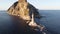 Aerial View of Aniva The abandoned lighthouse in the Sakhalin Island,Russia