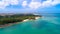 Aerial view of the Anse Rouge bay in Noirmoutier island