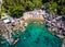 Aerial view of Ao Hin Wong beach in koh Tao, Thailand