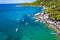 Aerial view of Ao Hin Wong beach in koh Tao, Thailand