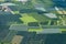 Aerial view of Apple Orchards in Summer - Valsugana Trentino Alto Adige Italy