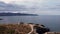 aerial view approaching a lighthouse in Costa Brava, Catalonia, Spain