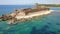 Aerial view of the Aragonese castle of Le Castella, Le Castella, Calabria, Italy