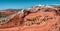 Aerial view of the Arches National Park in Arizona, USA.