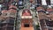 Aerial view architectural Chinese temple and shop house