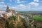 Aerial view of Arcos de la Frontera with San Pedro Church and Guadalete River - Arcos de la Frontera, Cadiz, Spain