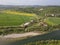 Aerial view of Arda River, passing through the Eastern Rhodopes, Bulgaria