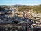 Aerial view of Arenys de Munt village in Catalonia