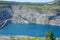 Aerial view of Asbestos mine, Asbestos, Quebec, Canada.