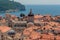 Aerial view of the Assumption Cathedral of Dubrovnik