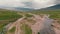 Aerial view of Assy mountain valley in Kazakhstan