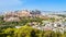 Aerial view of Athens with Acropolis hill, Greece