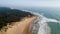 Aerial view of the Atlantic coast in Jard sur Mer, Vendee