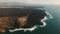 Aerial view Atlantic rocky seaside and Ocean of Lanzarote