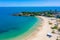 Aerial view of Atliman beach in Kiten, Bulgaria