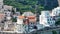 Aerial view of Atrani famous coastal village located on Amalfi Coast, Italy.