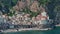 Aerial view of Atrani famous coastal village located on Amalfi Coast, Italy