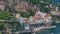 Aerial view of Atrani famous coastal village located on Amalfi Coast, Italy.