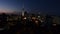 Aerial view of Auckland Financial Center at dusk