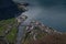 Aerial view of Aurland, Norway