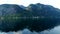 Aerial view of Austrian lake with beautuful mountain landscape