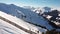 Aerial view of the Austrian small winter town