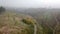 Aerial view of autumn countryside, traditional fall landscape in centra Europe