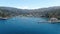 Aerial view of Avalon harbor in Santa Catalina Island, USA