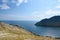 Aerial view of Aya Bay - one of many picturesque bays of Lake Baikal